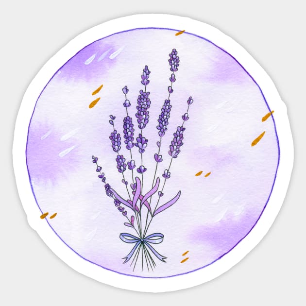 Lavender circle Sticker by Leonie Jonk